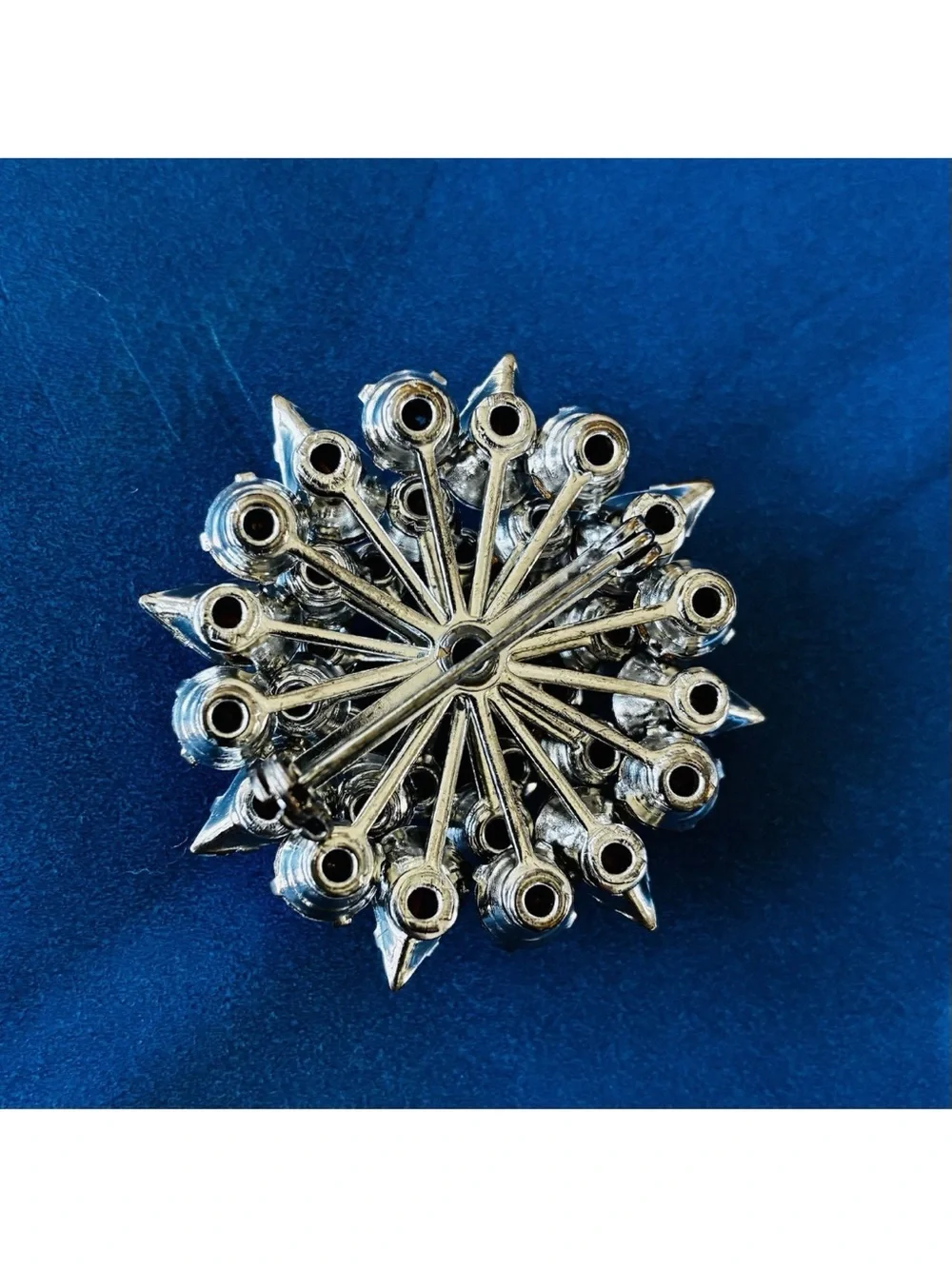 Crystal Starburst Brooch - Clear Rhinestone Accent